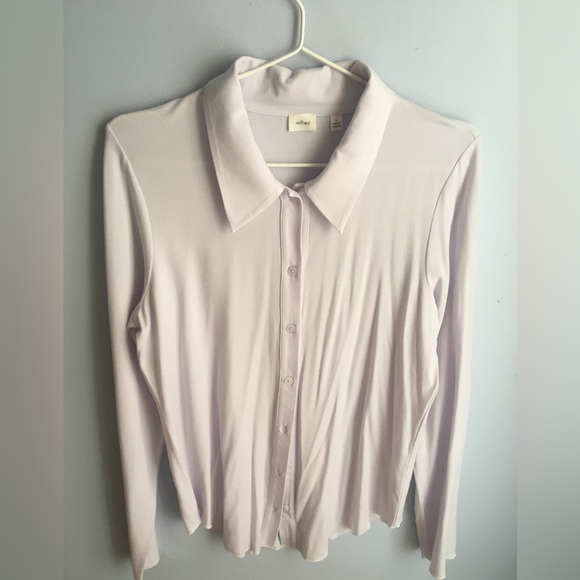 Lavender collared long sleeve - Picture 2 of 6